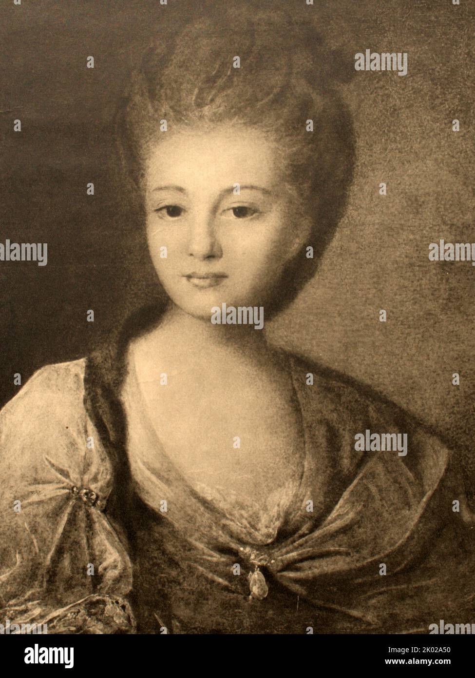 Portrait d'Alexandra Petrovna Struyskaya. F.S. Rokotov 1772. Banque D'Images