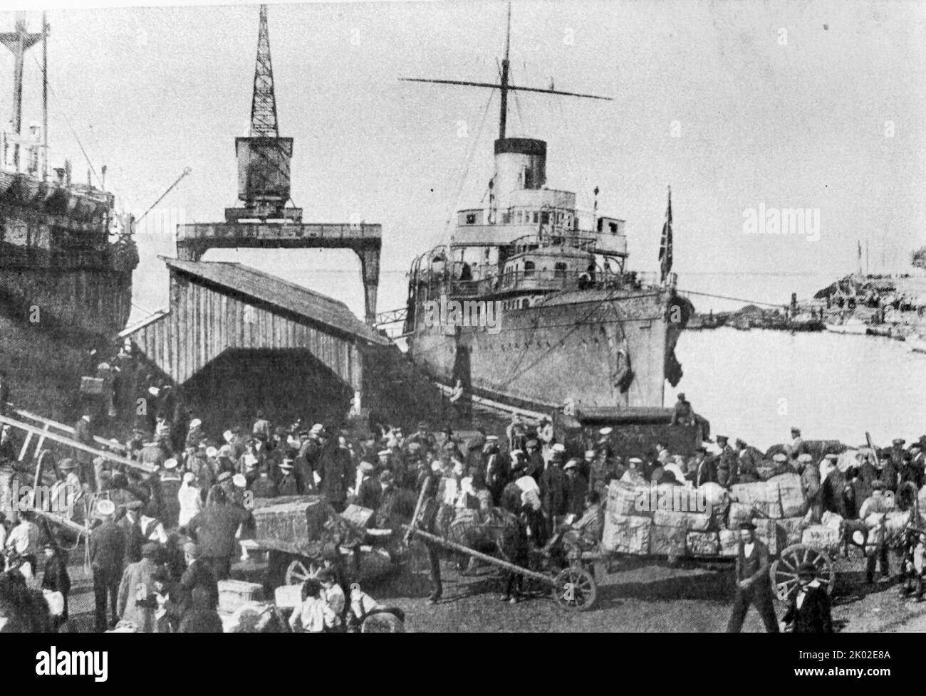 Les Interventionnistes russes blancs se sont remis d'Archangelsk. Pendant la guerre civile russe 1919. Banque D'Images