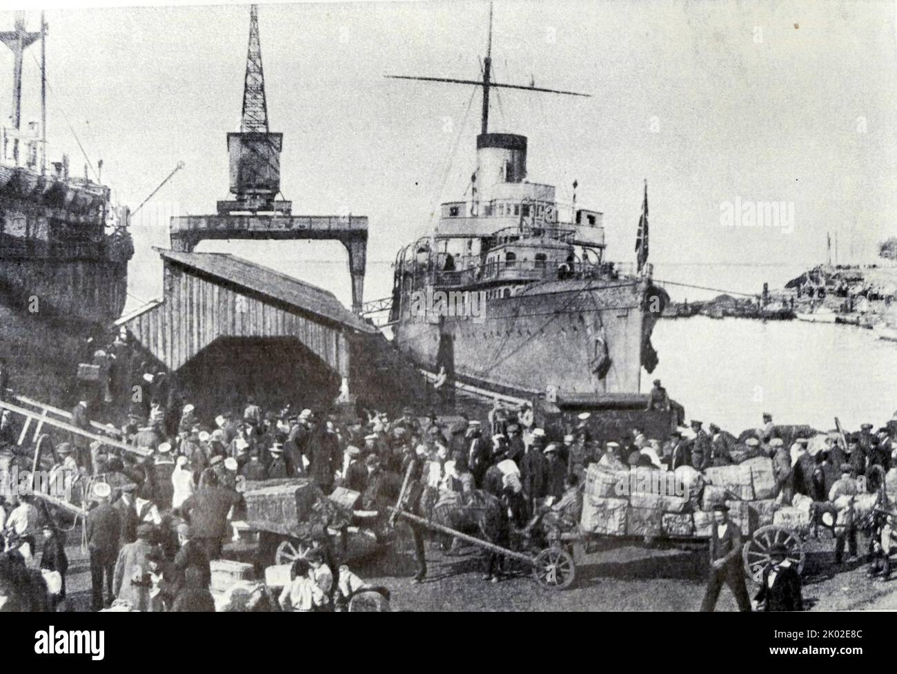 Les Interventionnistes russes blancs se sont remis d'Archangelsk. Pendant la guerre civile russe 1919. Banque D'Images