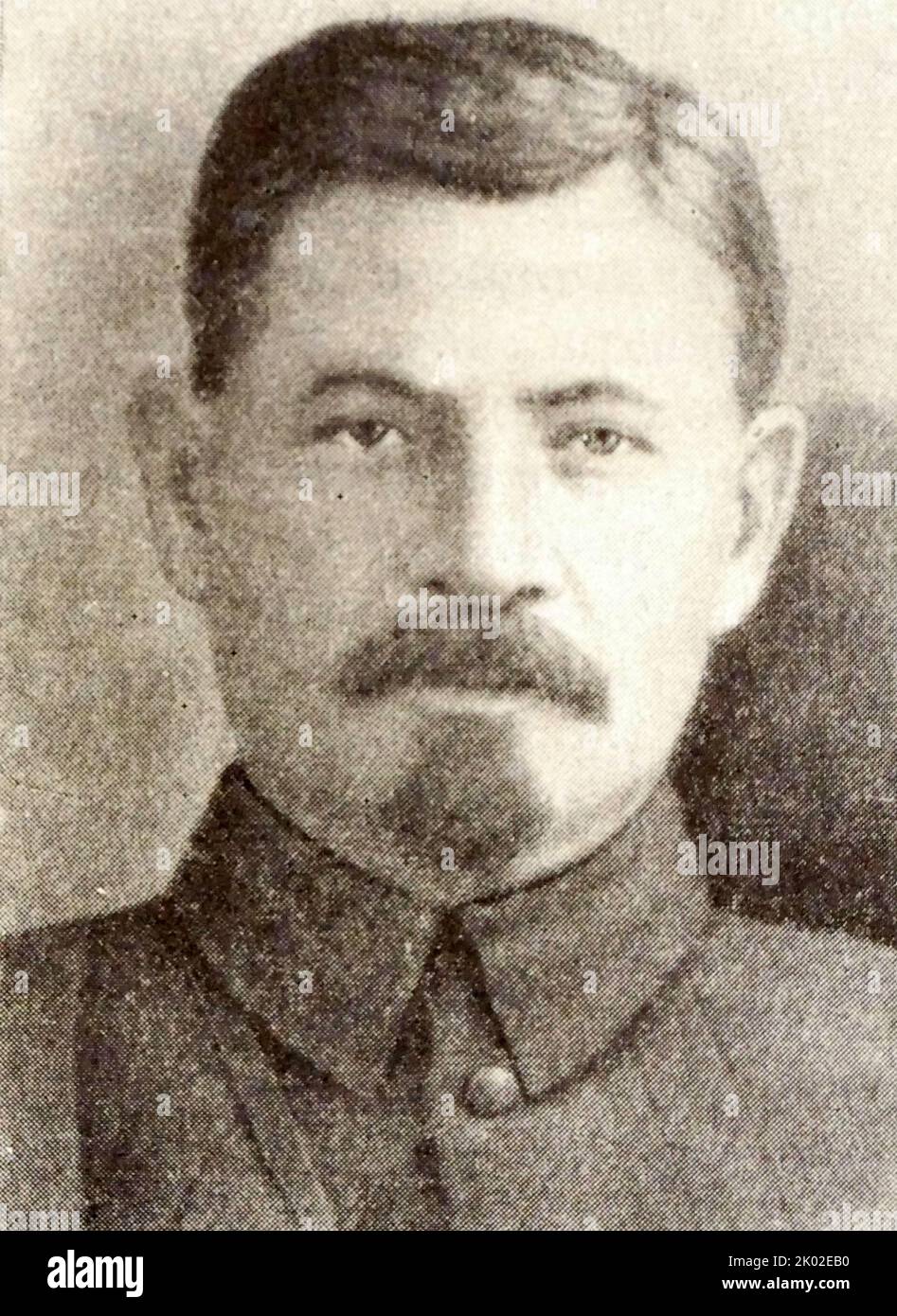 Vasily Nazarovich Bozhinko (1871 - 1919), participant à la guerre civile de 1918-1922. Un des organisateurs des gardes rouges et des détachements partisans en Ukraine. Banque D'Images