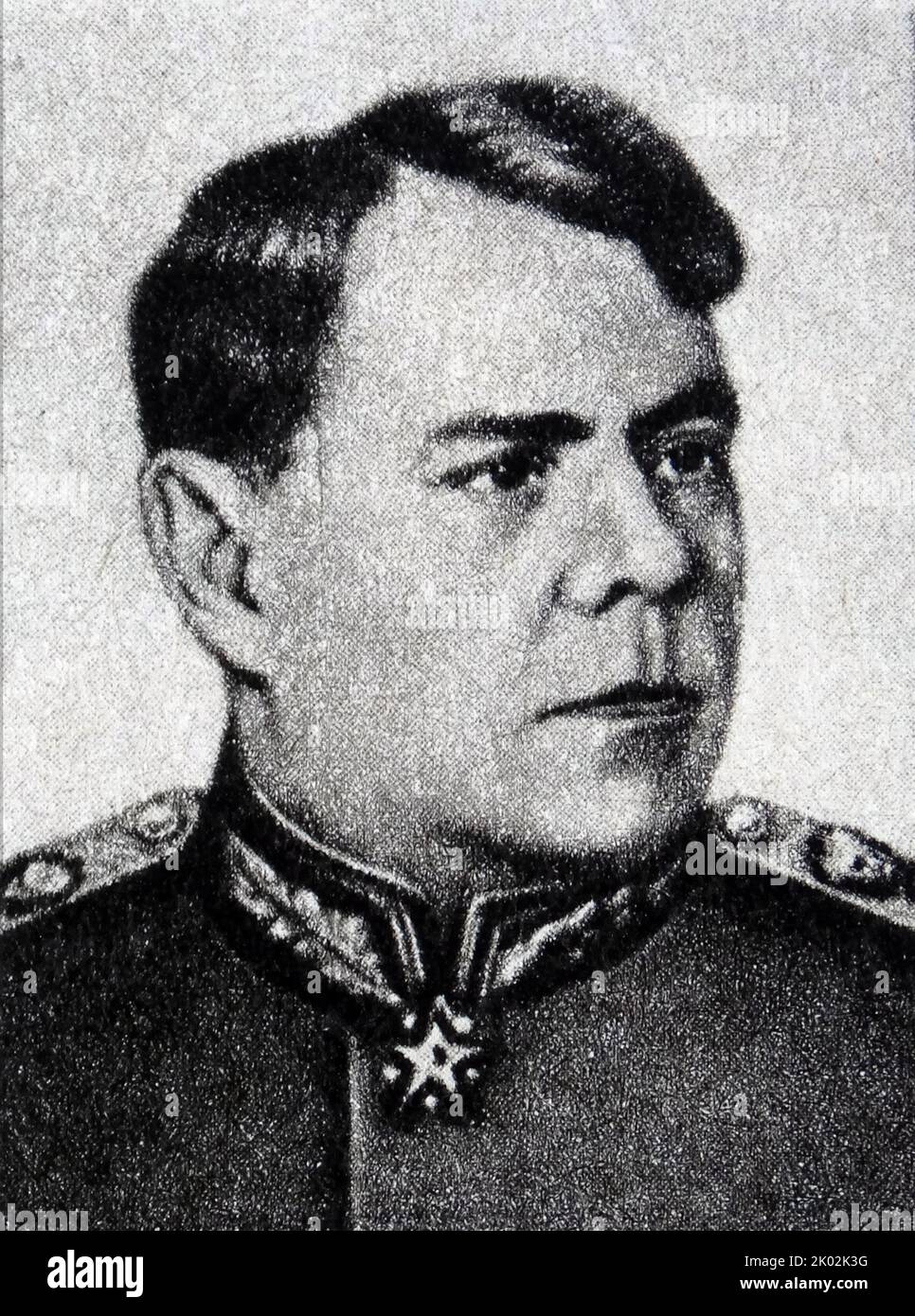 Aleksandr Mikhaïlovitch Vasilevskiy (1895 - 1977), maréchal de l'Union soviétique en 1943. Il a été chef de l'état-major général des forces armées soviétiques (1942-1945) et vice-ministre de la Défense pendant la Seconde Guerre mondiale, et ministre de la Défense de 1949 à 1953. Banque D'Images