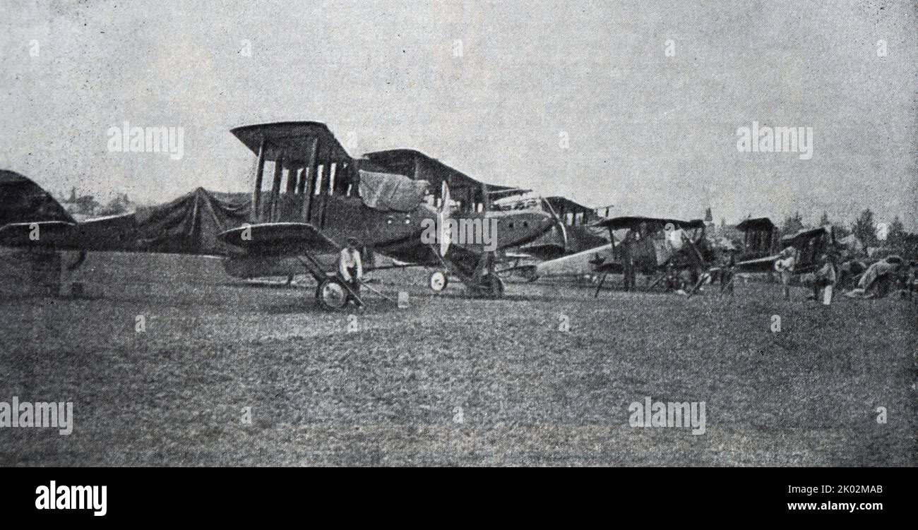 Détachement aérien de l'Armée de Cavalry de 1st. 1920. (Photo). Banque D'Images