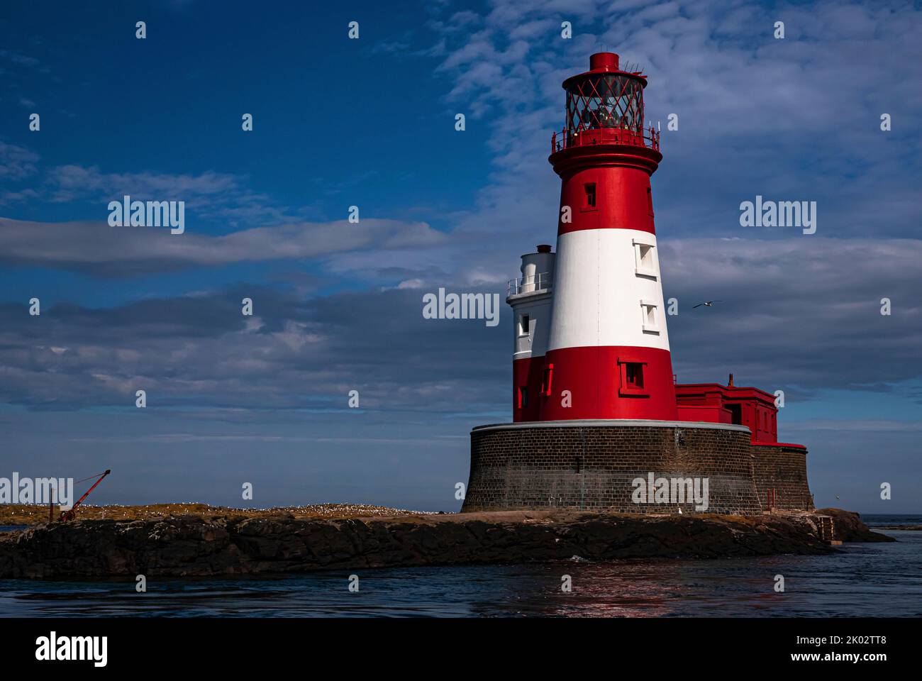 Longstone phare, Iles Farne, Northumberland, England Banque D'Images