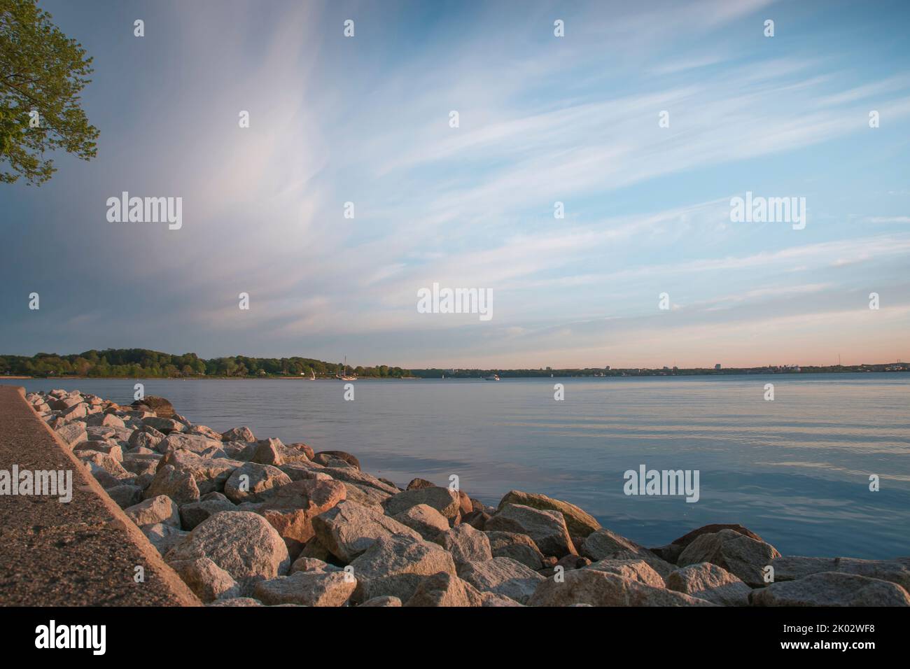 Heikendorf, fjord de Kiel, extérieur, baie, vue de loin Banque D'Images