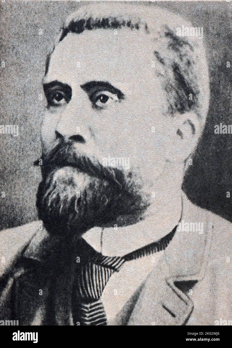 Jean Jaures (1859-1914) - philosophe, historien, publiciste, orateur remarquable. Activiste éminent du mouvement socialiste français et international. Passionnément lutté contre toutes les forces réactionnaires et agressives. Pour propagande anti-guerre, il a été tué par un agent des impérialistes. Banque D'Images