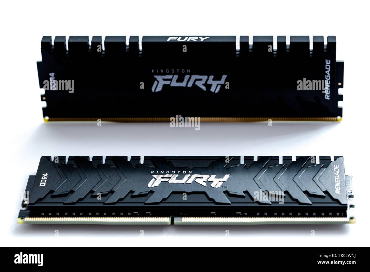 Lviv, Ukraine - 9 septembre 2022: DDR4 32GB (2x16GB) 3600 MHz Fury Renegade Black Kingston Fury (ex.HyperX) Banque D'Images