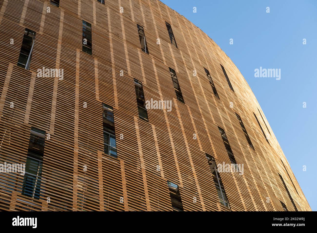 Façade du parc de recherche biomédicale dans la ville de Barcelone Espagne Banque D'Images