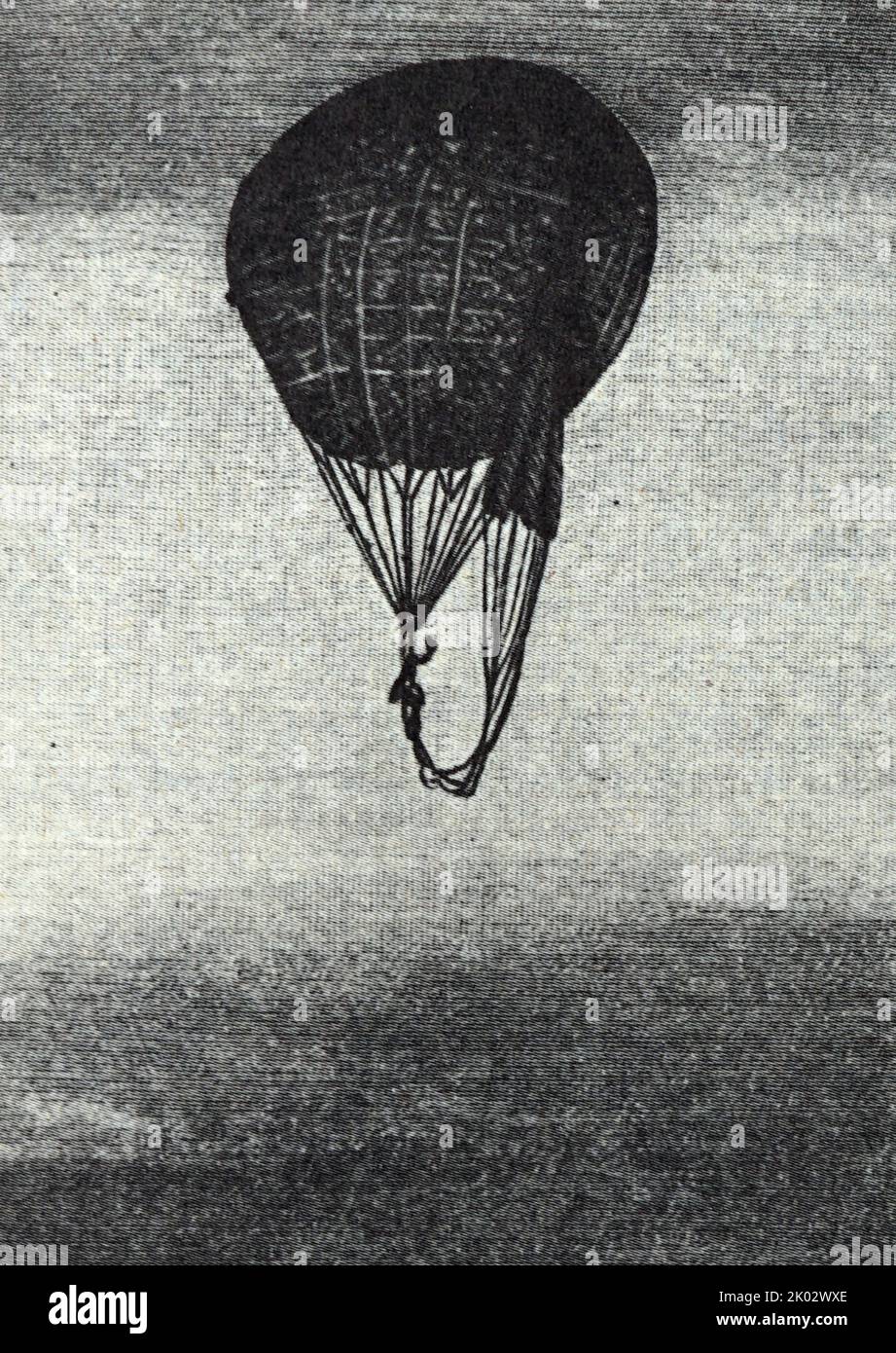 Cette photo capture le dernier vol de Charles Leroux. 1889 Banque D'Images