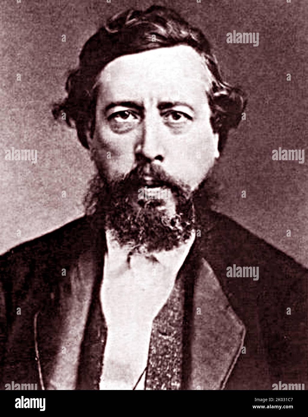 Wilhelm Liebknecht (1826 - 1900); socialiste allemand et l'un des principaux fondateurs du Parti social-démocrate d'Allemagne (SPD). Banque D'Images