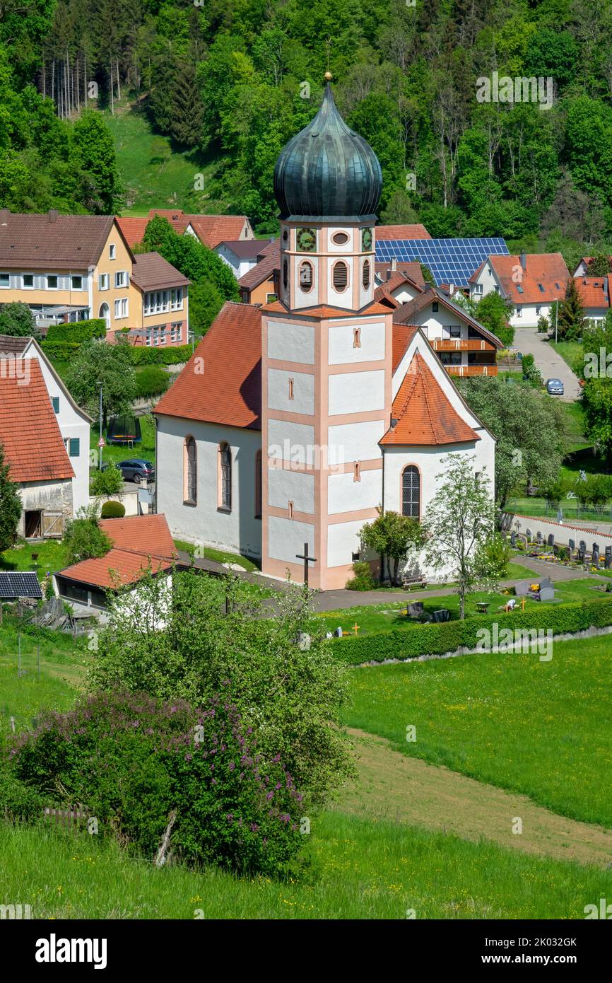 L'église Saint-Gallus a été construite en 1735 par Ferdinand Fürst zu Fürstenberg dans le style baroque. Banque D'Images