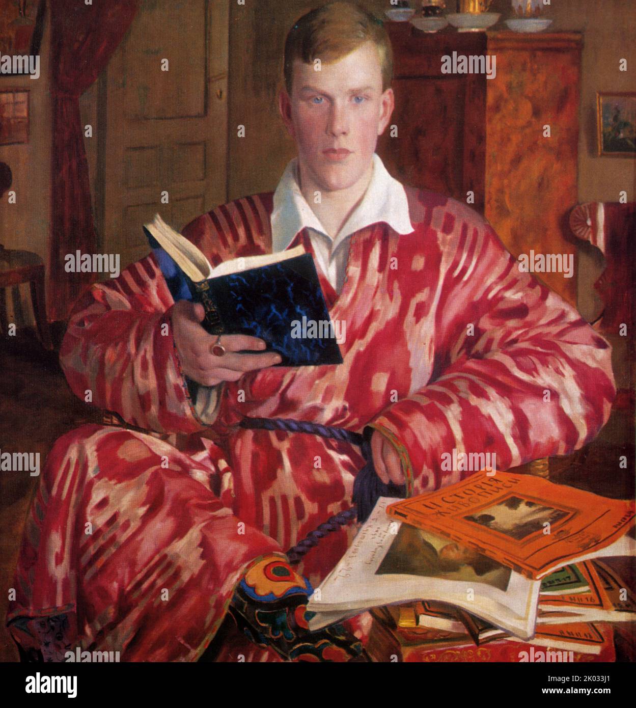 Portrait de K. B. Kustodiev, fils de l'artiste. 1923. Banque D'Images