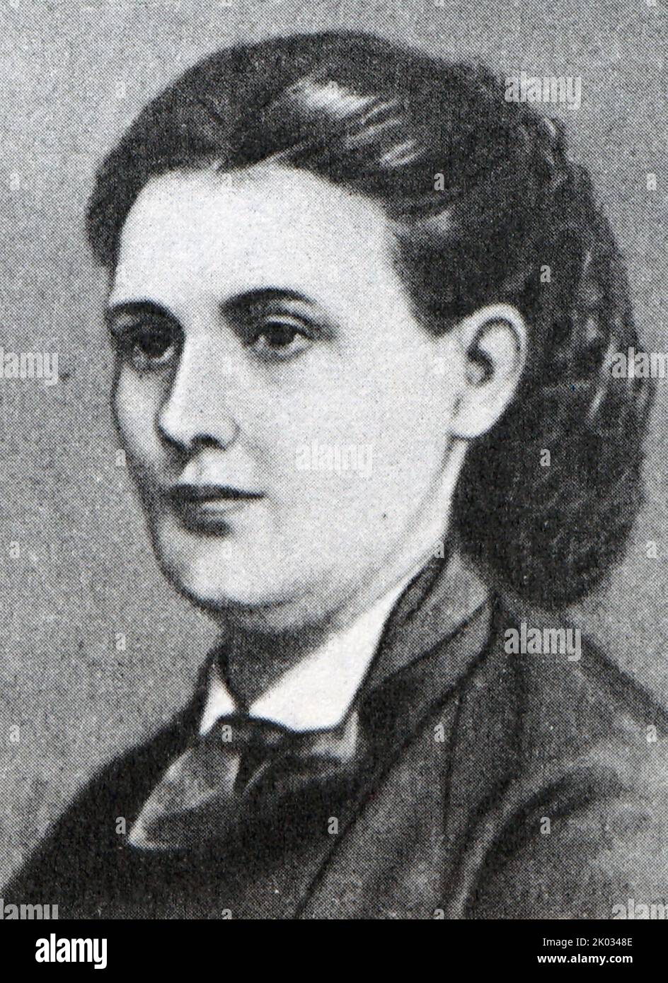 Barteneva (Bronevskaya) Ekaterina Grigorievna, (1843-1914), révolutionnaire russe, l'un des fondateurs de la section russe de la première internationale. Banque D'Images