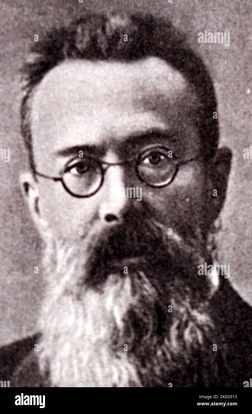 Nikolai Andreevich Rimsky-Korsakov, (1844 - 1908) célèbre compositeur russe. Banque D'Images