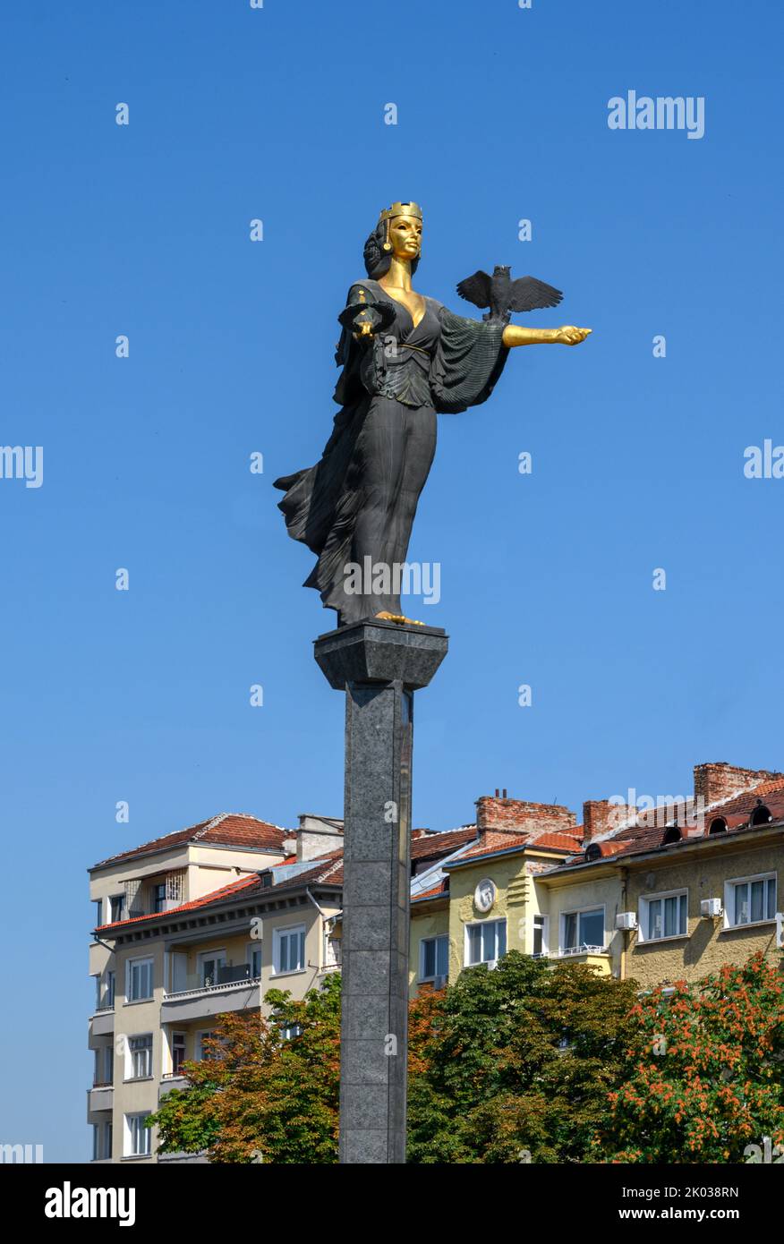 Statue de Sainte Sofia, place Saint-Nedelya, Sofia, Bulgarie Banque D'Images