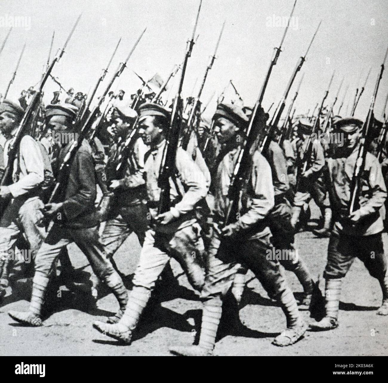 La guerre civile russe après la révolution. 1918. Banque D'Images