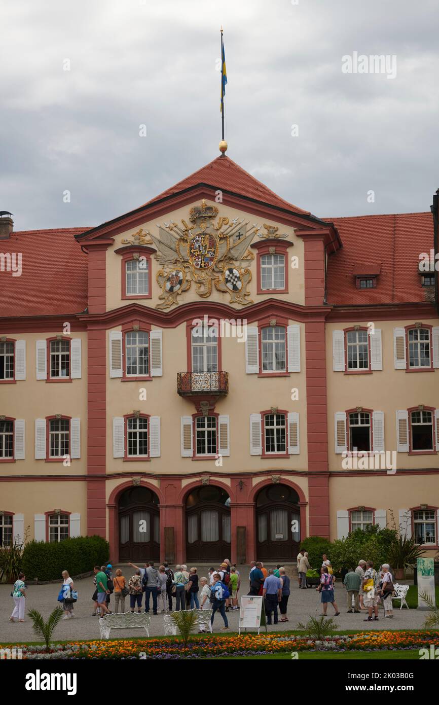 Île de Mainau, Château de l'ordre teutonique, touristes Banque D'Images