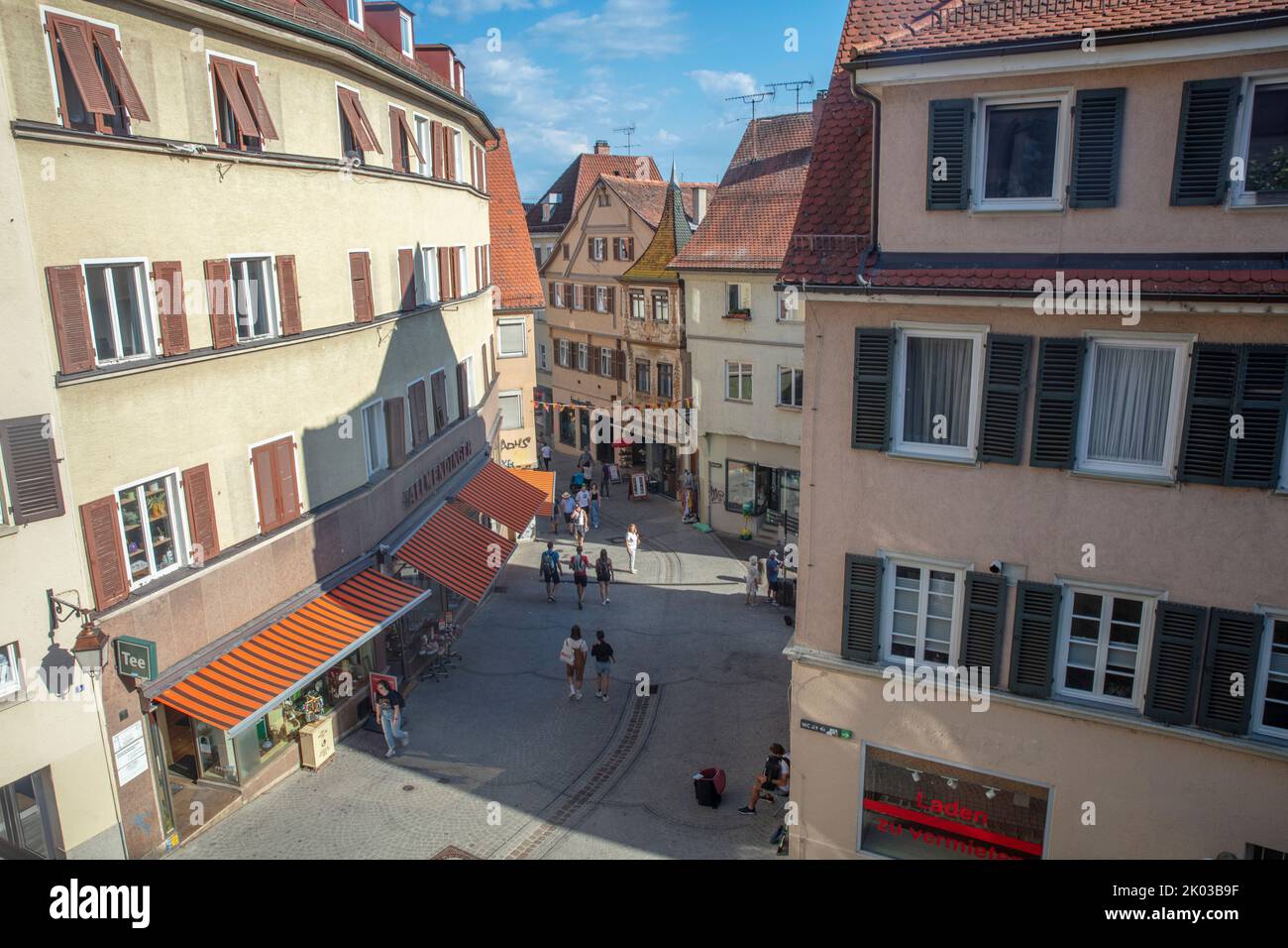 Allemagne, Bade-Wurtemberg, Tübingen, vieille ville, zone piétonne, ancien magasin de tabac Banque D'Images