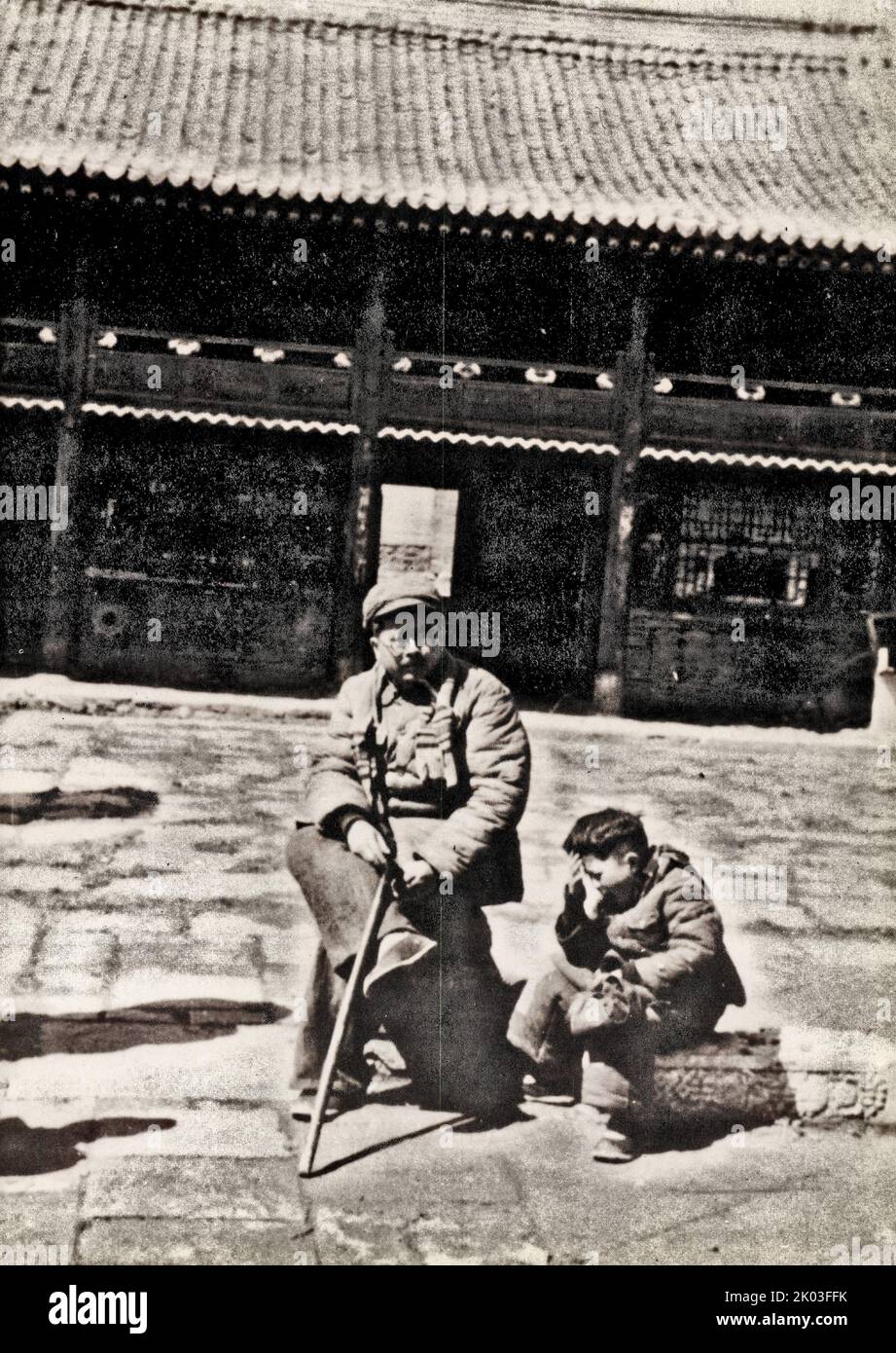 REN Bishi se reposer pendant le mois de mars. REN Bishi était un chef militaire et politique au début du Parti communiste chinois. Au début de 1930s, Banque D'Images