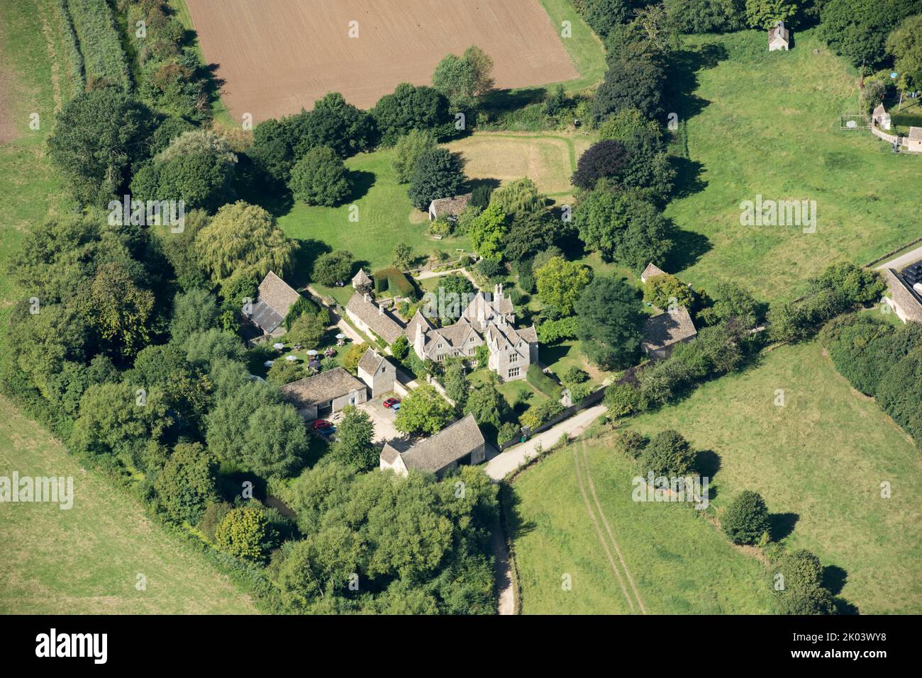 Kelmscott Manor, demeure élisabéthaine de William Morris, Oxfordshire, 2016. Banque D'Images