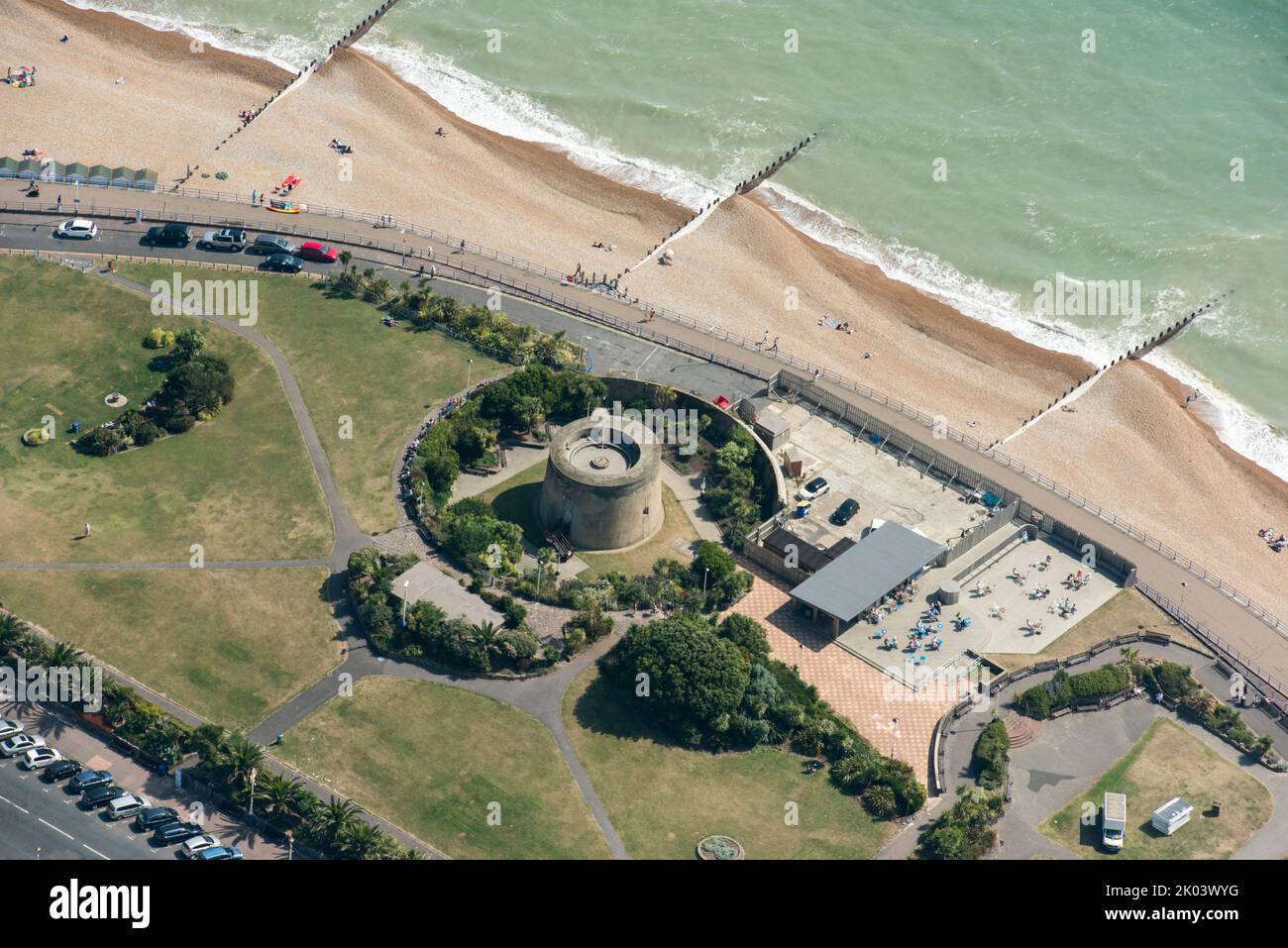 The Wish Tower, Martello Tower numéro 73, Eastbourne, East sussex, 2016. Banque D'Images