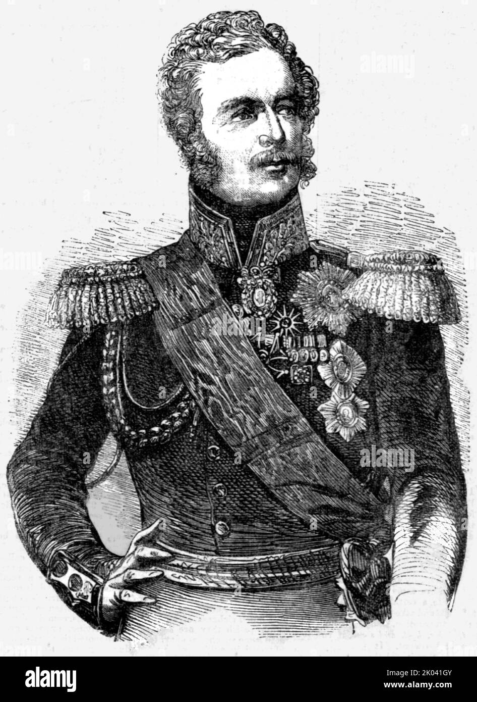 'Prince Paskewitsch; le peuple russe 1854', 1854. De "Cassells Illustrated Family Paper; London Weekly 31/12/1853 - 30/12/1854". Banque D'Images