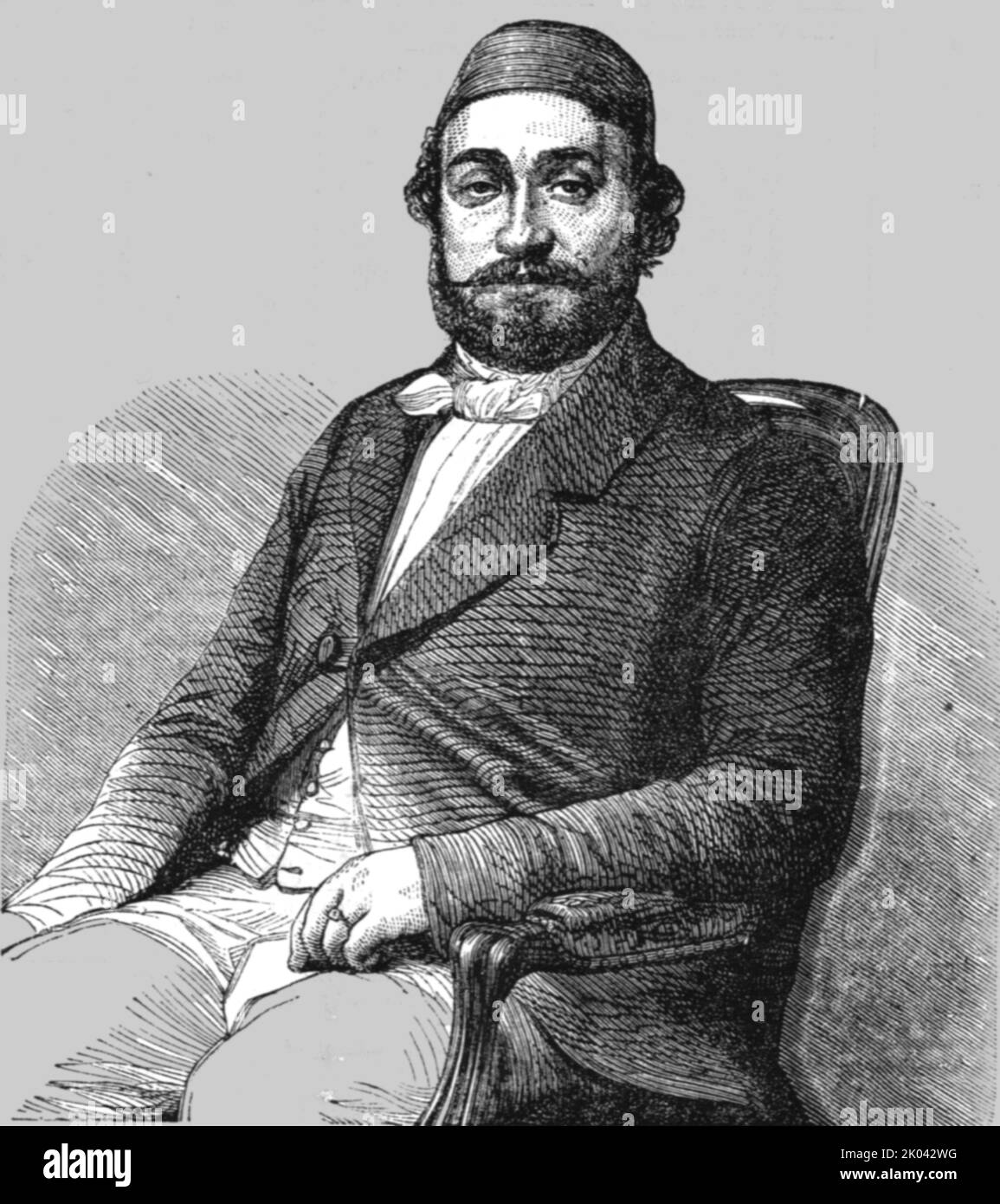 'Vely Pasha, l'ambassadeur turc à Paris', 1854. De "Cassell's Illustrated Family Paper; London Weekly 31 déc 1853 au 30 déc 1854". Banque D'Images