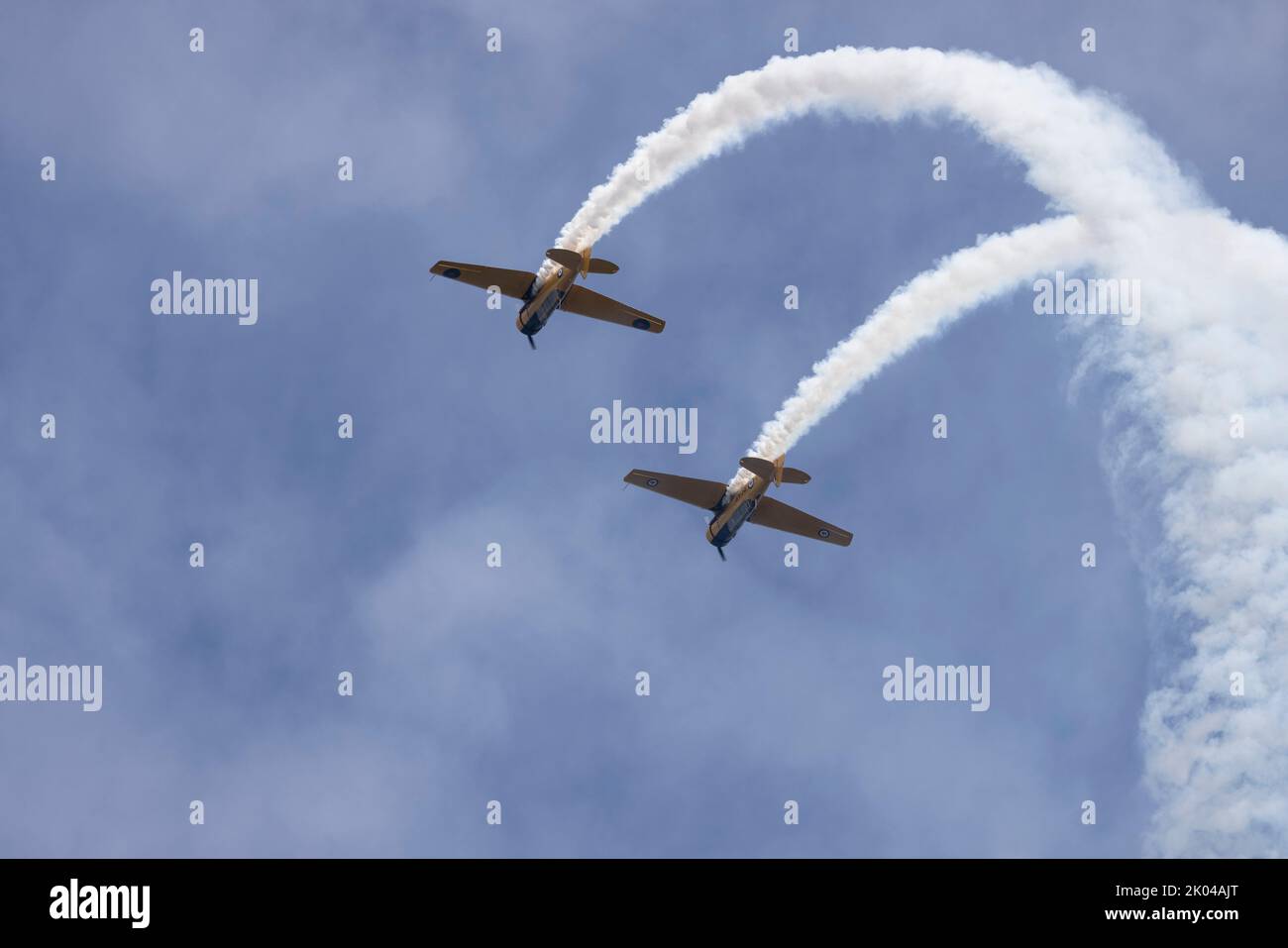 North American Harvards à Boundary Bay BC Canada Banque D'Images