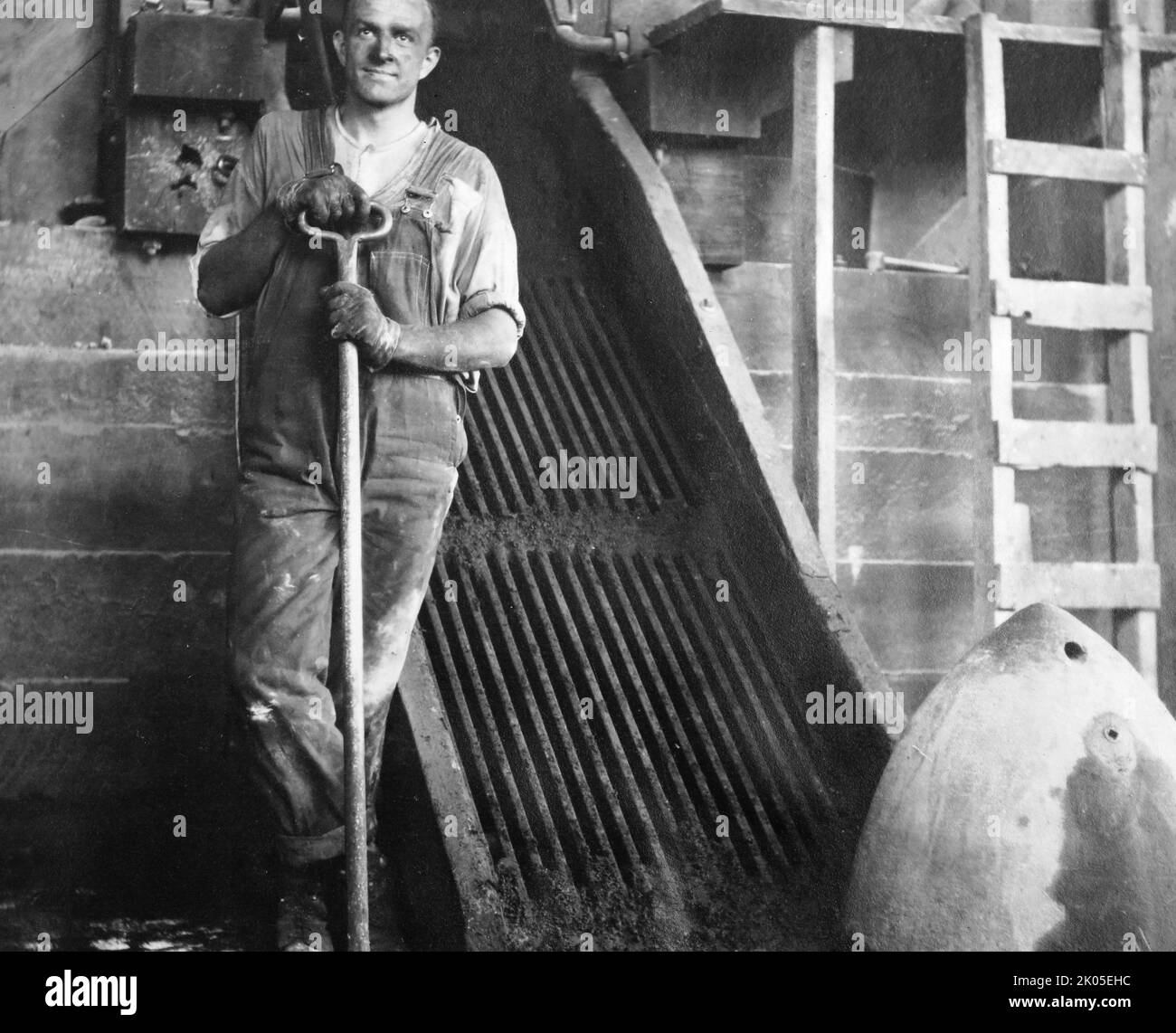 Portrait de travailleur américain, vers 1910. Banque D'Images