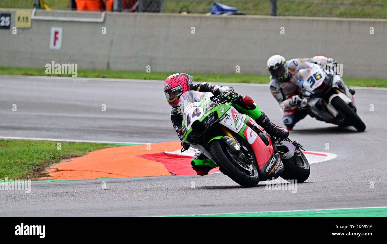 Circuit de Nevers Magny-cours, Magny-cours, France, 09 septembre 2022, N°44 Lucas Mahias FRA Kawasaki ZX-10RR Kawasaki Pucetti Spomadromo di Magny-cours 09-11 sttembre 2022&#XA;Francia pendant 2022 Pirelli French Round 7 - Free Practice and qualifications - World Superbike - SBK Banque D'Images