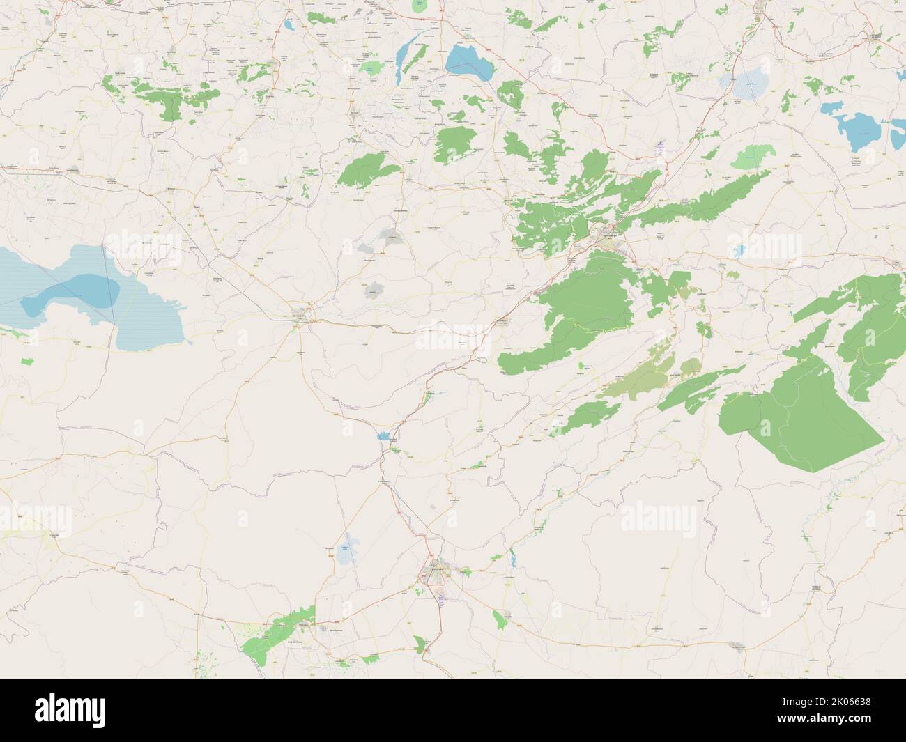BATNA, province d'Algérie. Ouvrez la carte des rues Banque D'Images