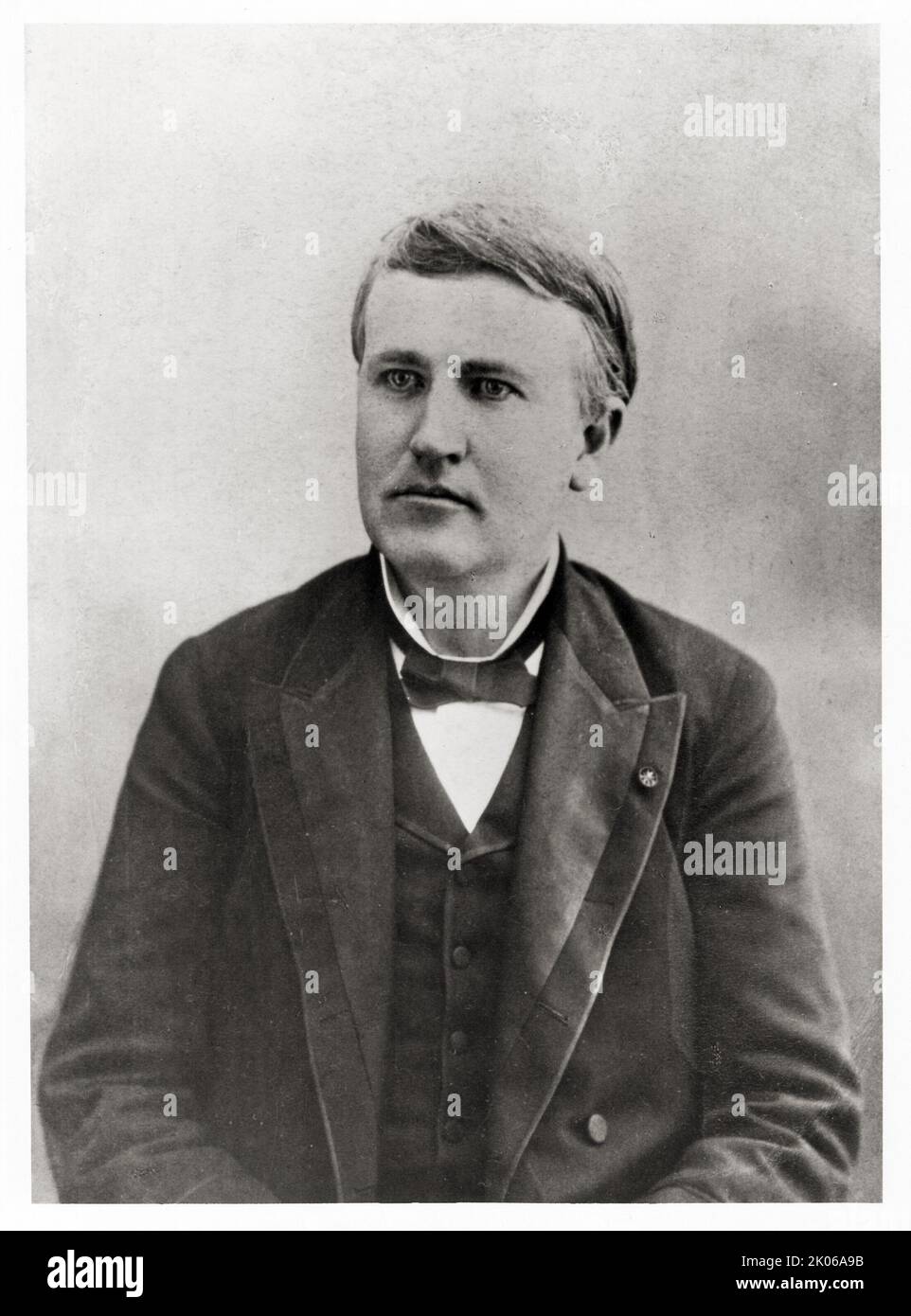 Portrait de Thomas Edison pris à Paris c 1889 Banque D'Images