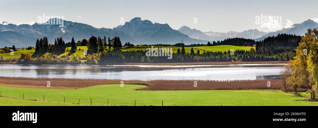 beau paysage avec lac dans la nature Banque D'Images