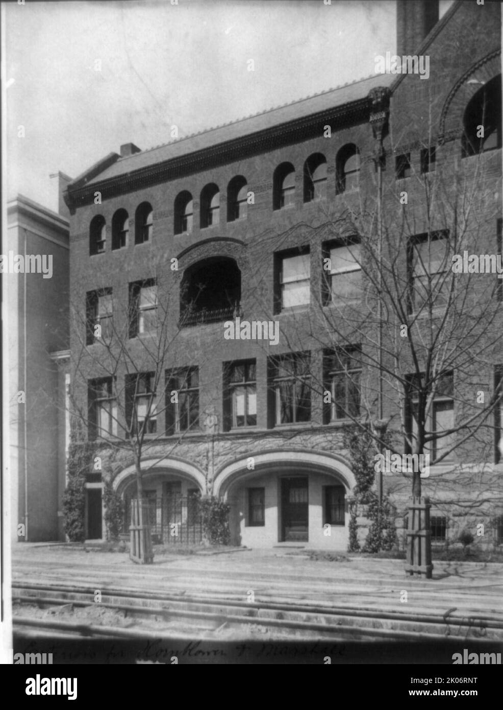 Extérieur du bâtiment de Washington D.C. - Hay-Adams House, Lafayette Square, (1900?). Affiche uniquement la portion Adams. Richardson, architecte. Banque D'Images