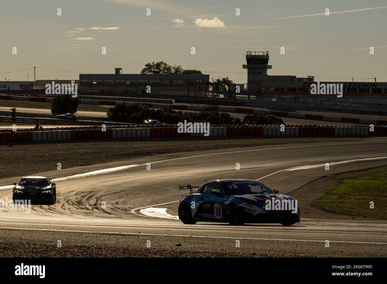 38 BELTOISE Vincent, LEMAITRE Yves, course de Mirage, Alpine A110 GT4, actionpendant la ronde 5th du Championnat de France FFSA GT 2022, de 11 septembre à 13 sur le circuit de Lédenon à Lédenon, France - photo Marc de Mattia / DPPI Banque D'Images