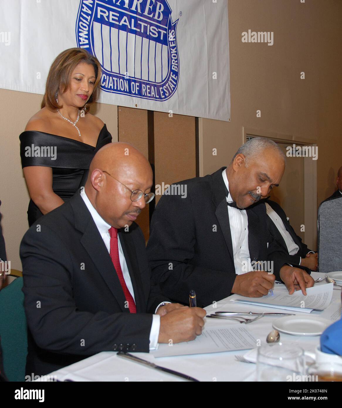 Alphonso Jackson, secrétaire à Las Vegas, Nevada, prononça un discours sur la conférence annuelle de mi-hiver de l'Association nationale des courtiers immobiliers. Banque D'Images