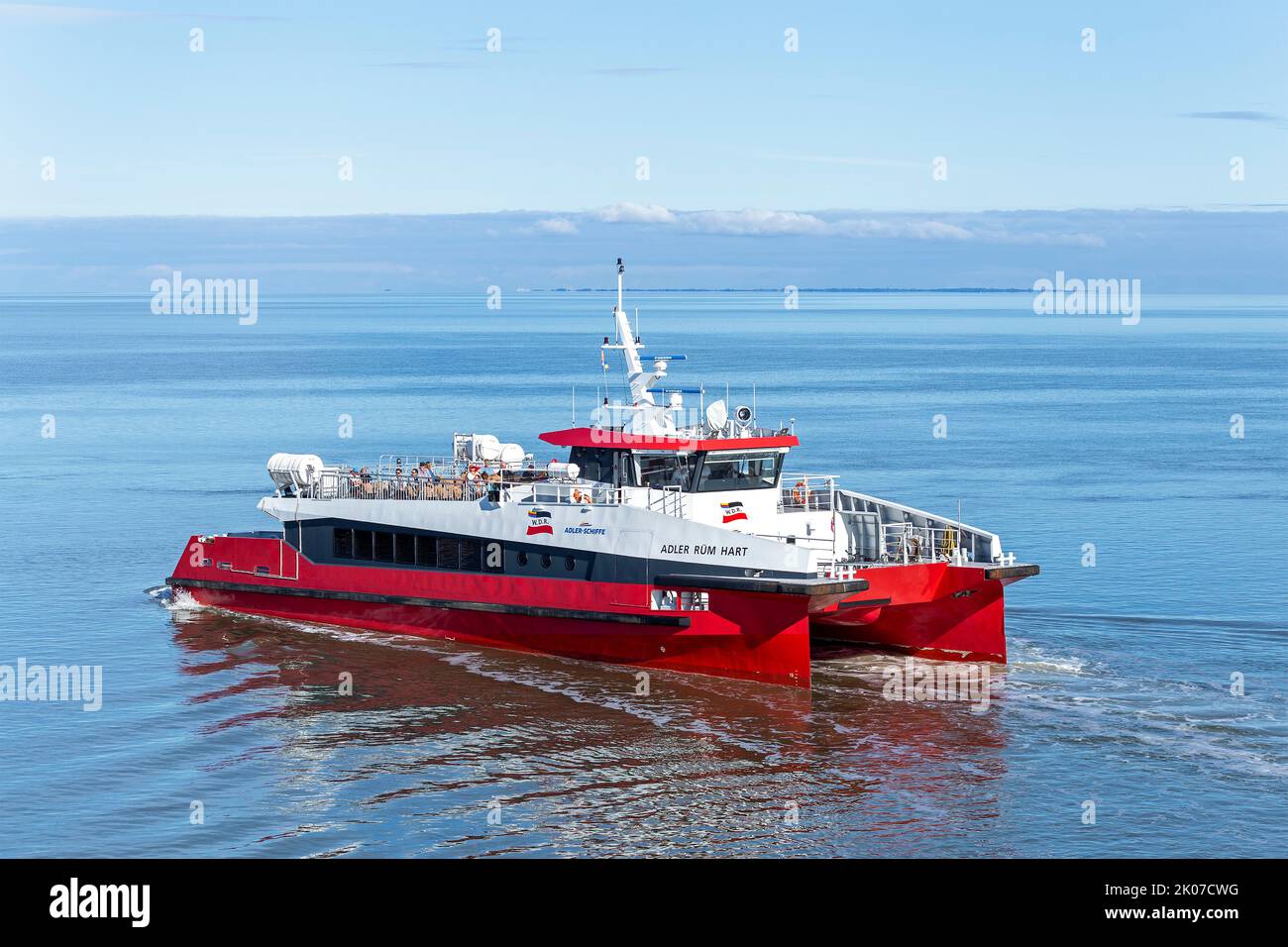 Ferry rapide, Dagebüll, Frise du Nord, Schleswig-Holstein, Allemagne Banque D'Images