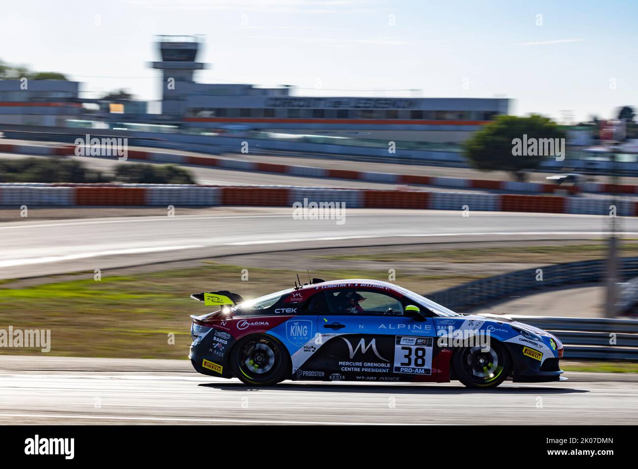 38 BELTOISE Vincent, LEMAITRE Yves, course de Mirage, Alpine A110 GT4, action pendant la ronde 5th du Championnat de France FFSA GT 2022, de 11 septembre à 13 sur le circuit de Lédenon à Lédenon, France - photo Marc de Mattia / DPPI Banque D'Images