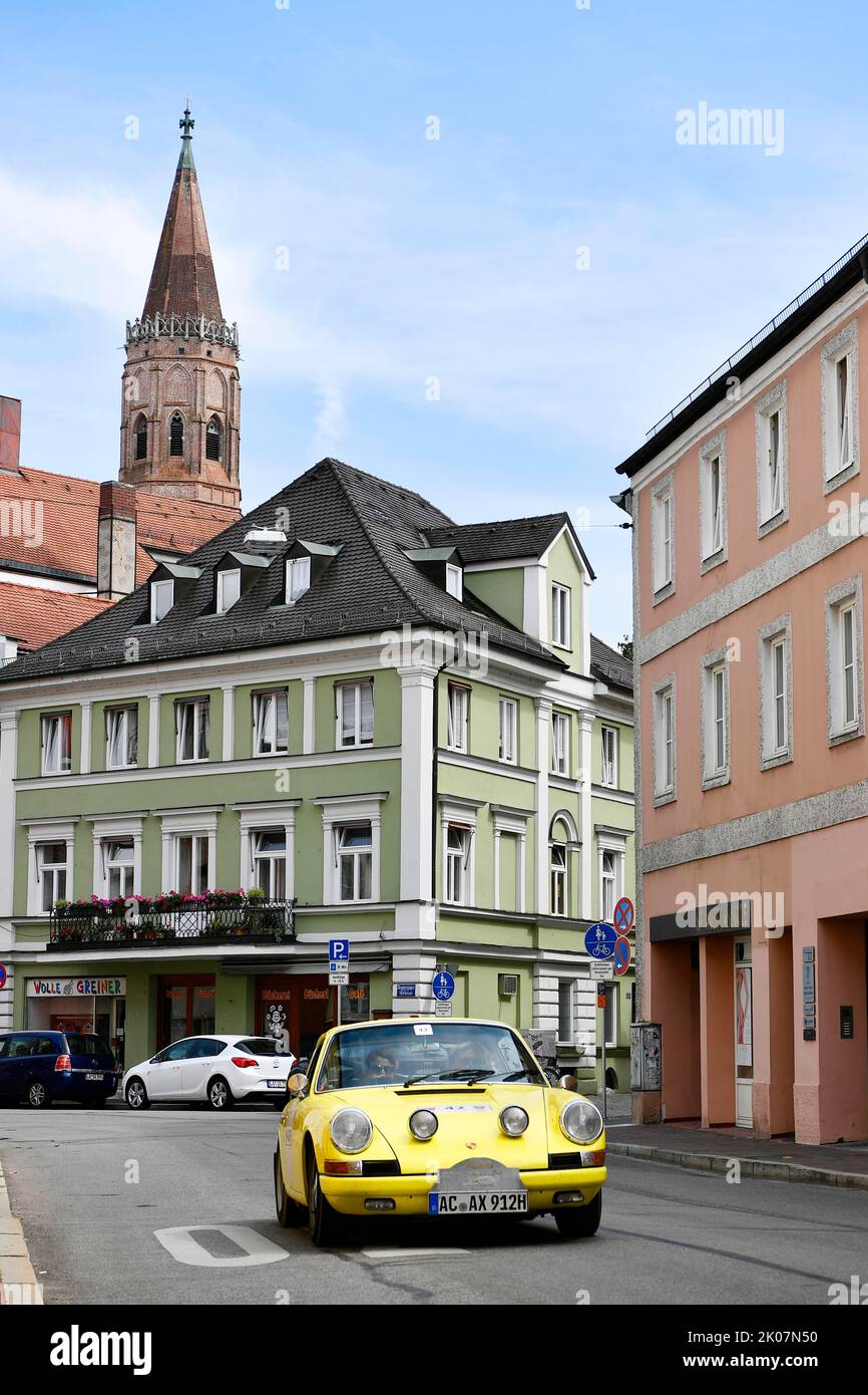 13. 08. 2022, rallye olympique 72, 1972, 50th anniversaire de la renaissance 2022, courses automobiles, rallye, voitures classiques, Landshut, Porsche 911 Banque D'Images