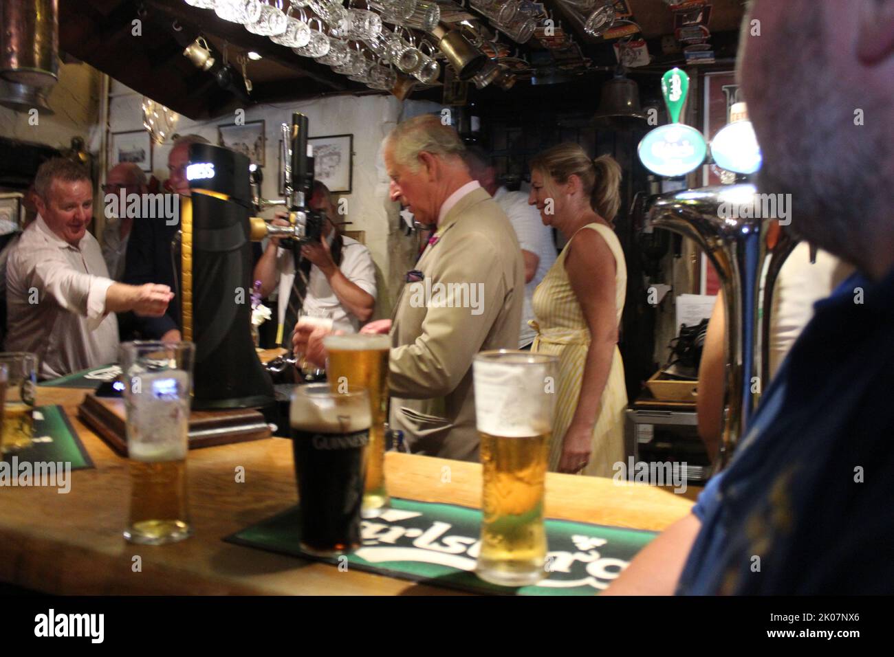 Le Prince Charles visite le Nord du pays de Galles Banque D'Images