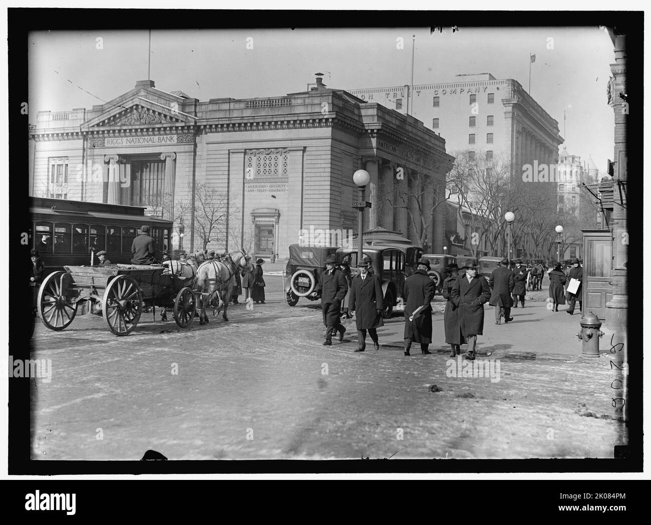 Riggs National Bank, G Street, Washington, D.C., entre 1913 et 1918. Banque D'Images