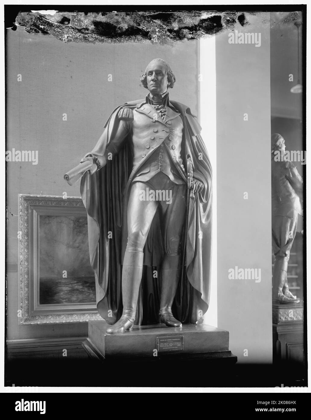 Statue de George Washington, entre 1910 et 1920. Banque D'Images