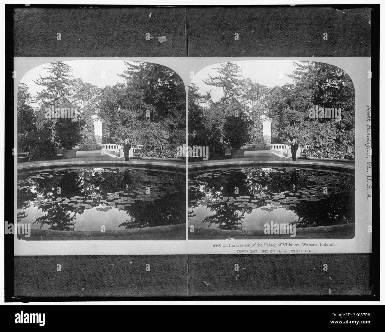 Dans le jardin du Palais de Villanov, Varsovie, Pologne, entre 1910 et 1920. Banque D'Images