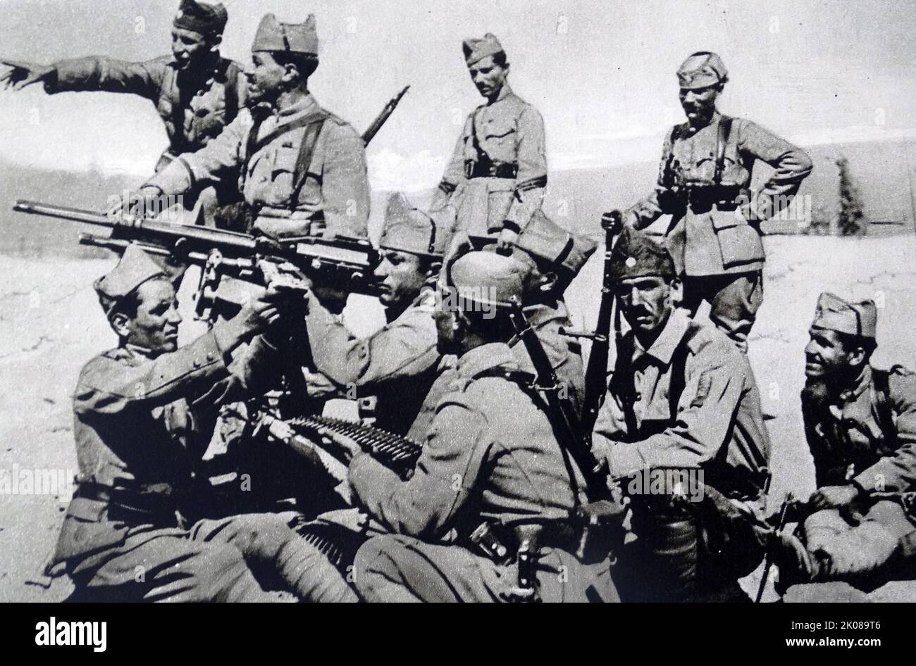 Soldats grecs à Sakaria, 1921. La bataille de Sakaria a été un engagement important dans la guerre gréco-turque (1919-1922) Banque D'Images