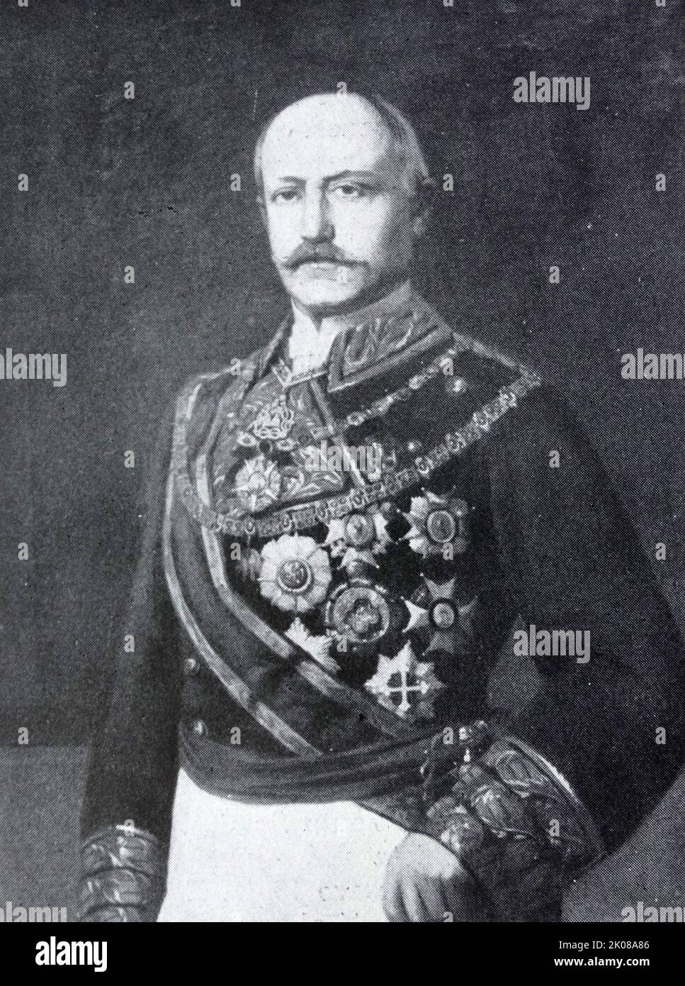 Francisco Serrano Dominguez Cuenca y Perez de Vargas, 1st duc de la Torre, grand d'Espagne, comte de San Antonio (17 décembre 1810 - 25 novembre 1885) était un maréchal et homme d'État espagnol. Il a été Premier ministre de l'Espagne en 1868-69 et régent en 1869-70 Banque D'Images