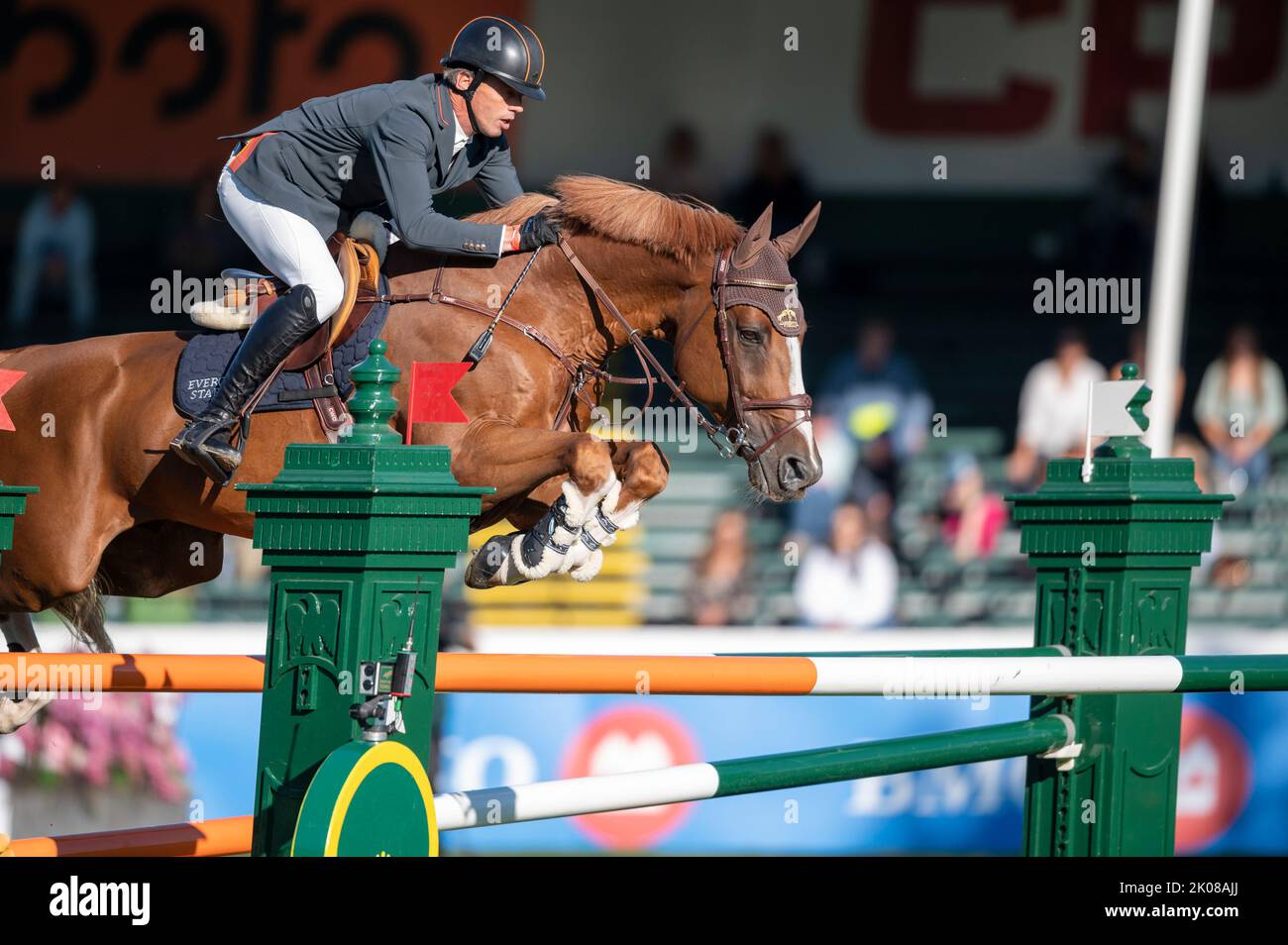 Calgary (Alberta), Canada, 2022-09-09, Harrie Smolders (NED), circonscription de Darry Lou, CSIO Spruce Meadows Masters, - Tourmeline Oil Cup Banque D'Images