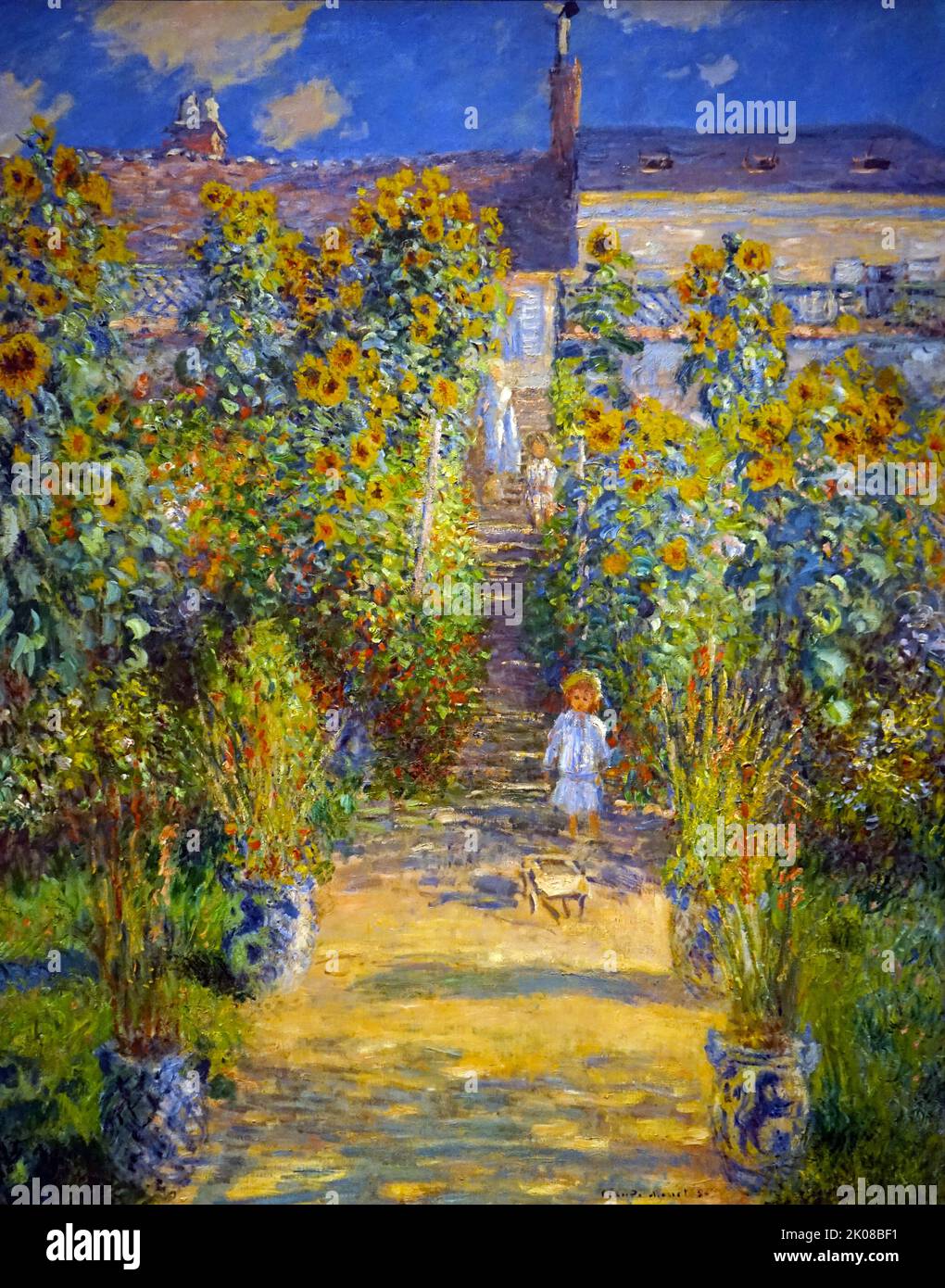 Le jardin de l'artiste par Oscar-Claude Monet (14 novembre 1840 - 5 décembre 1926) est un peintre français et fondateur de la peinture impressionniste qui est considéré comme un précurseur clé du modernisme, en particulier dans ses tentatives de peindre la nature telle qu'il l'a perçue Banque D'Images