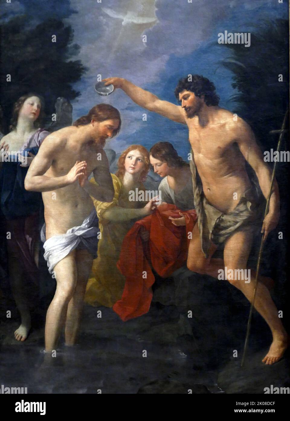 Le Baptême du Christ, c1622-23, par Guido Reni (4 novembre 1575 - 18 août 1642) est un peintre italien de la période baroque Banque D'Images