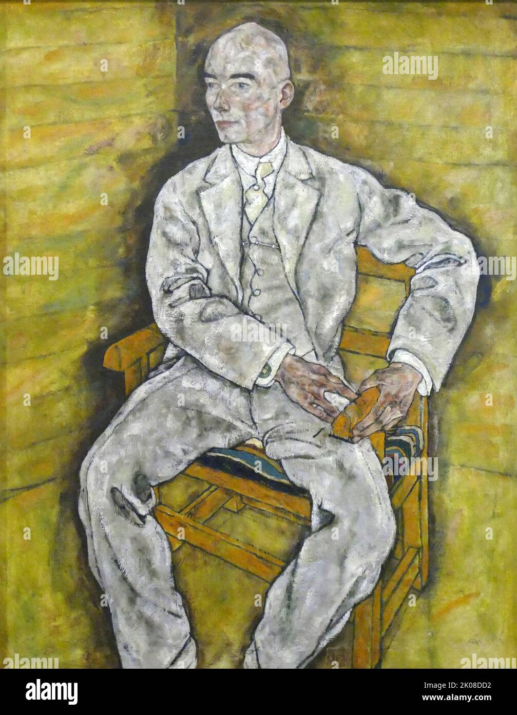 Victor Ritter von Bauer, 1918 par Egon Leo Adolf Ludwig Schiele (12 juin 1890 - 31 octobre 1918) est un peintre expressionniste autrichien Banque D'Images