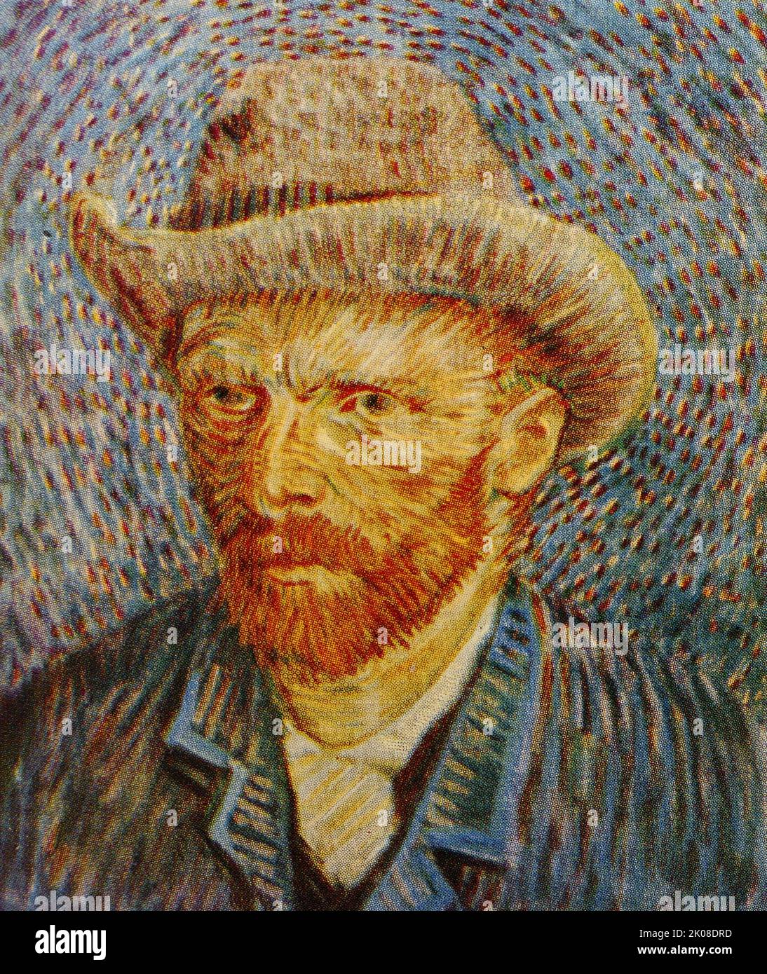 Autoportrait de Van Gogh. Vincent Willem van Gogh (30 mars 1853 - 29 juillet 1890) est un peintre post-impressionniste néerlandais qui devint à titre posthume l'une des figures les plus célèbres et influentes de l'histoire de l'art occidental Banque D'Images