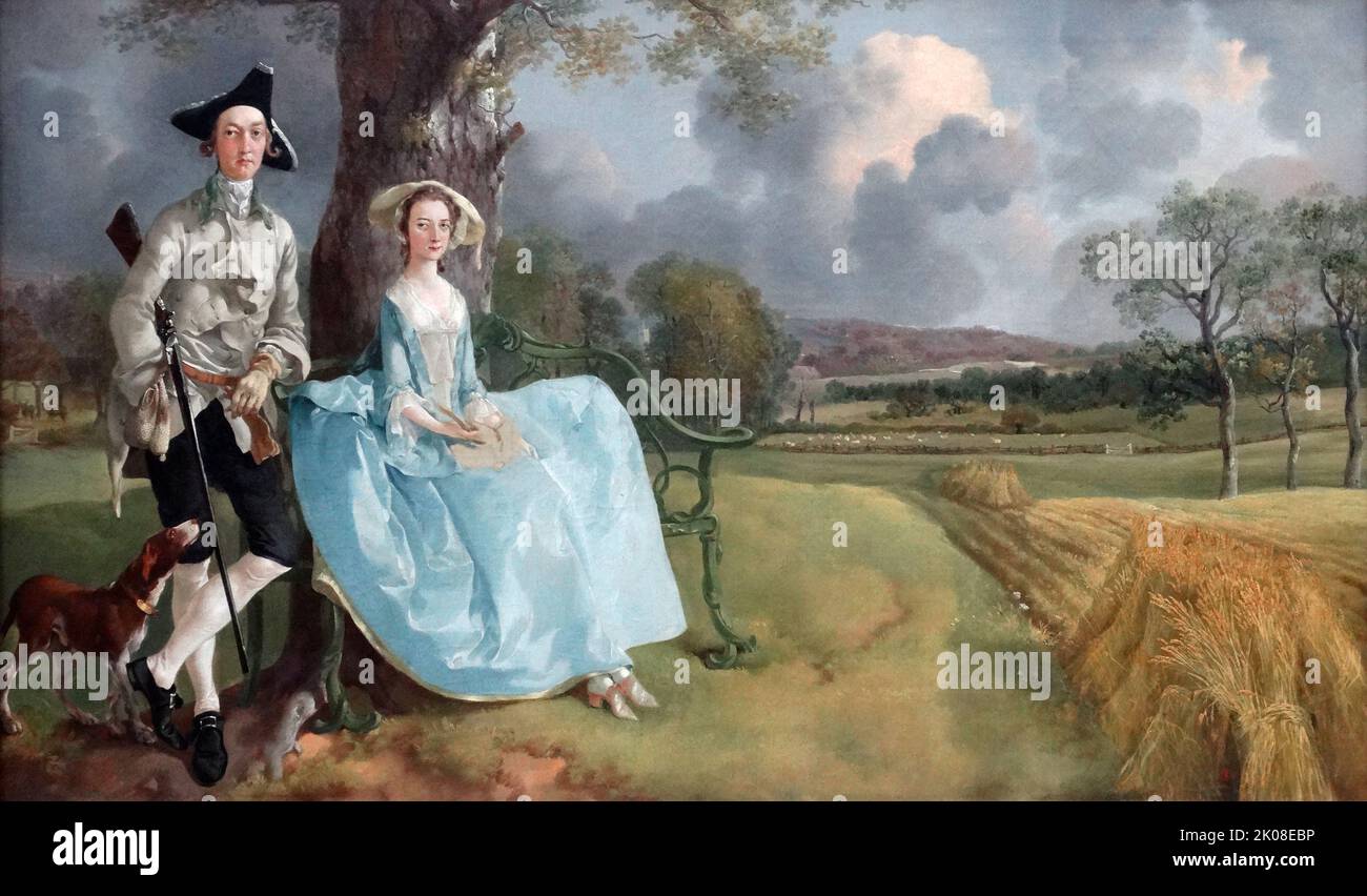 M. et Mme Andrews, c1750 par Thomas Gainsborough RA FRSA (14 mai 1727 (baptisé) - 2 août 1788) était un peintre de portrait et de paysage anglais, dessinateur et graveur Banque D'Images
